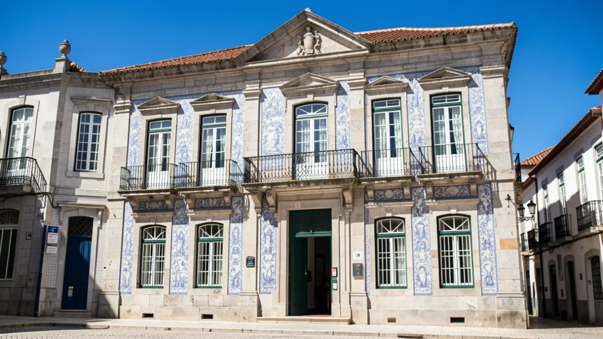 Fachada de un archivo municipal en Povoa de Varzim.