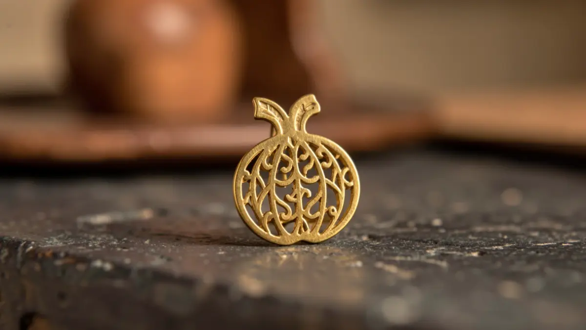 Filigree earring shaped like a turnip, a symbol of Gondomar's tradition.