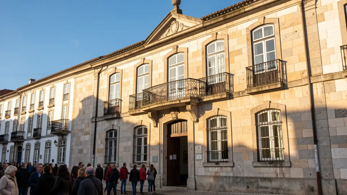 Facade of a municipal building in Figueira de Castelo Rodrigo.