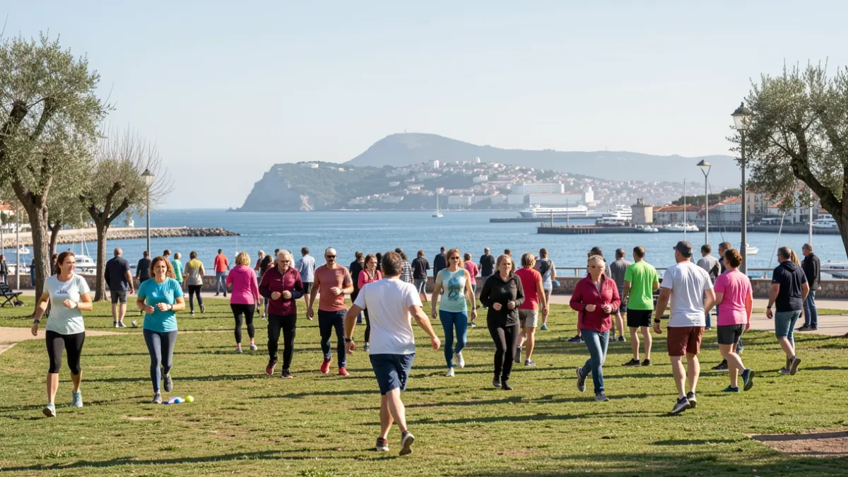 Imagem genérica de pessoas a praticar desporto ao ar livre em Vila Nova de Gaia.