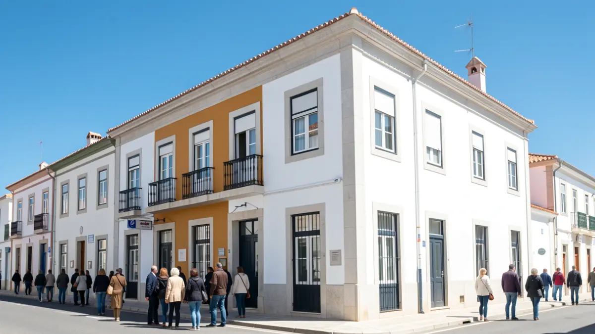 Facade of the GNR Territorial Post in Carregal do Sal after rehabilitation.