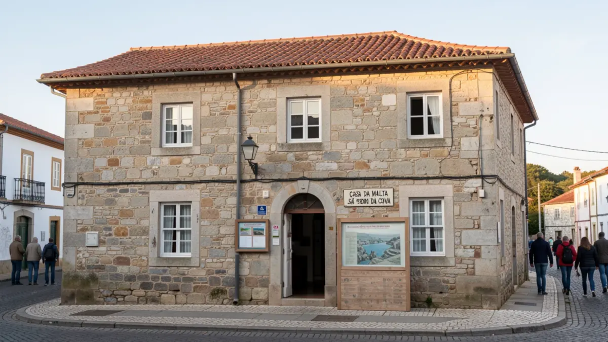 Fachada da Casa da Malta, em São Pedro da Cova, que alberga o Museu Mineiro.