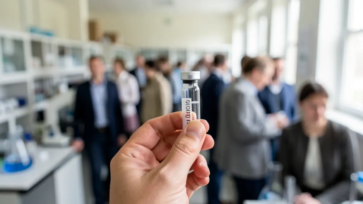 Imagen de un vial de investigación en un laboratorio.
