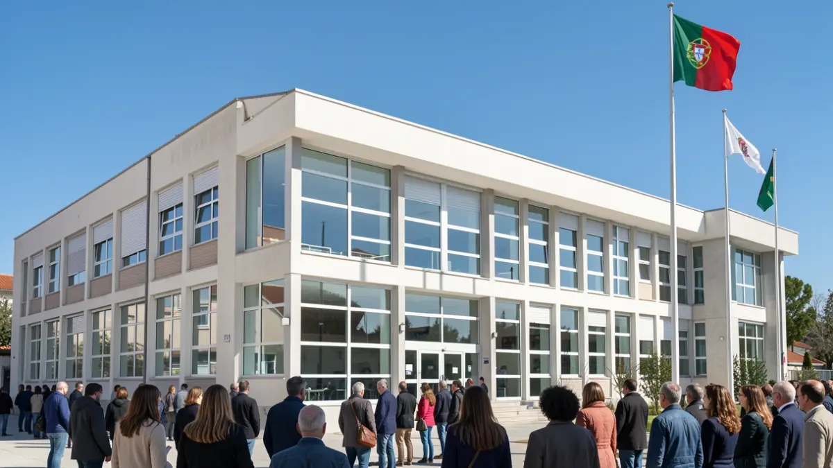 Generic image of a renovated school sports hall in Portugal.