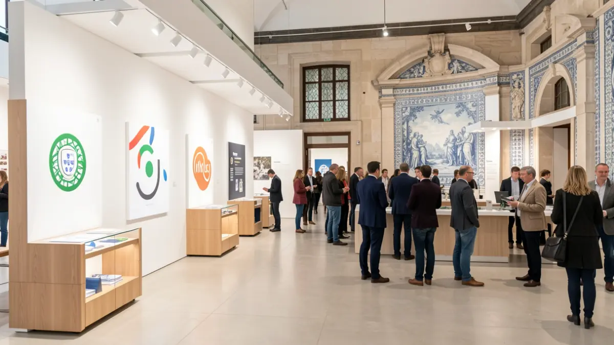 Espaço de exposição dedicado a marcas portuguesas na Porto Business School.