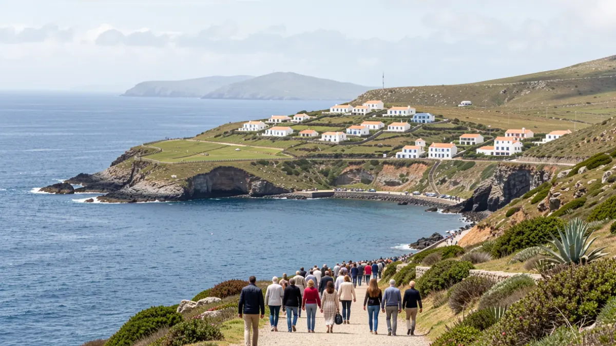Panoramic view of Graciosa island, highlighting its natural beauty and cultural heritage, with a focus on sustainable tourism.