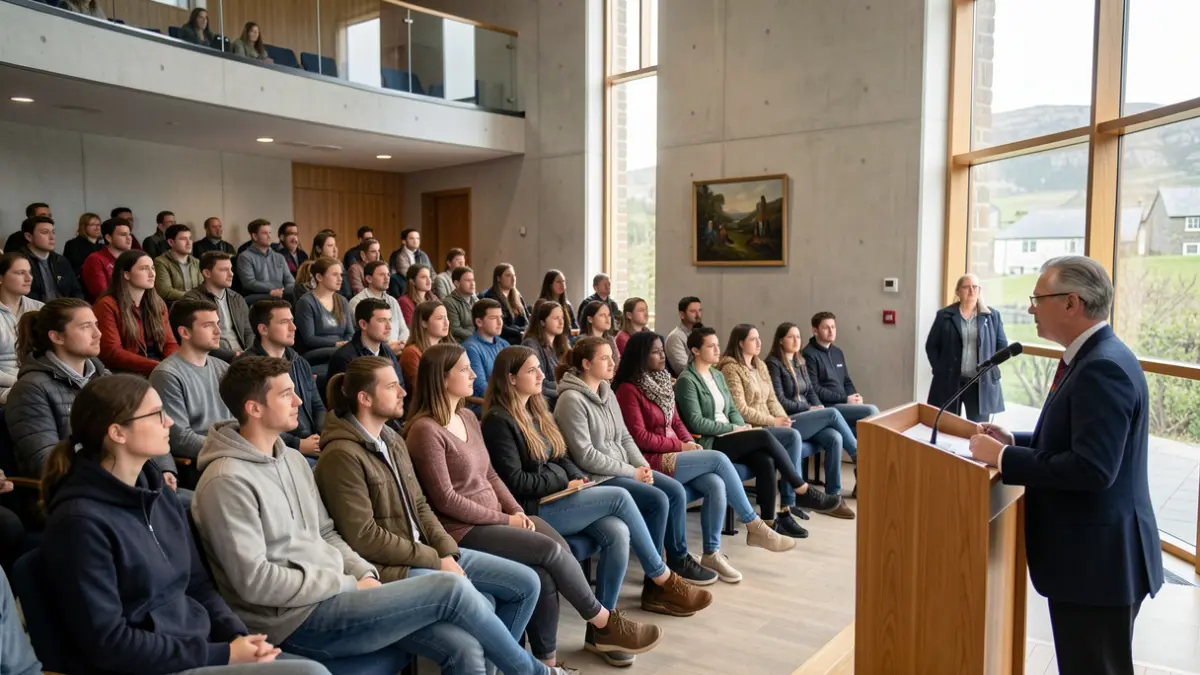 Jovens a participar numa sessão de apresentação de programas regionais de juventude nos Açores.