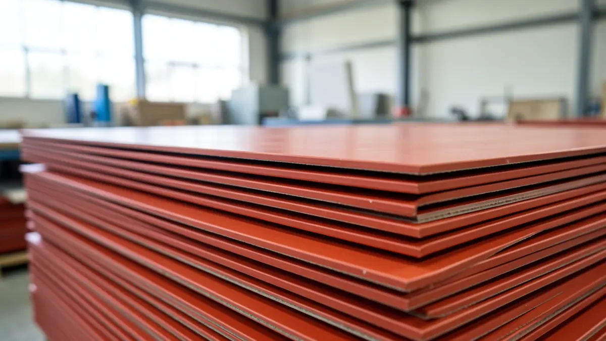 Painéis sandwich vermelhos para cobertura de edifício industrial.