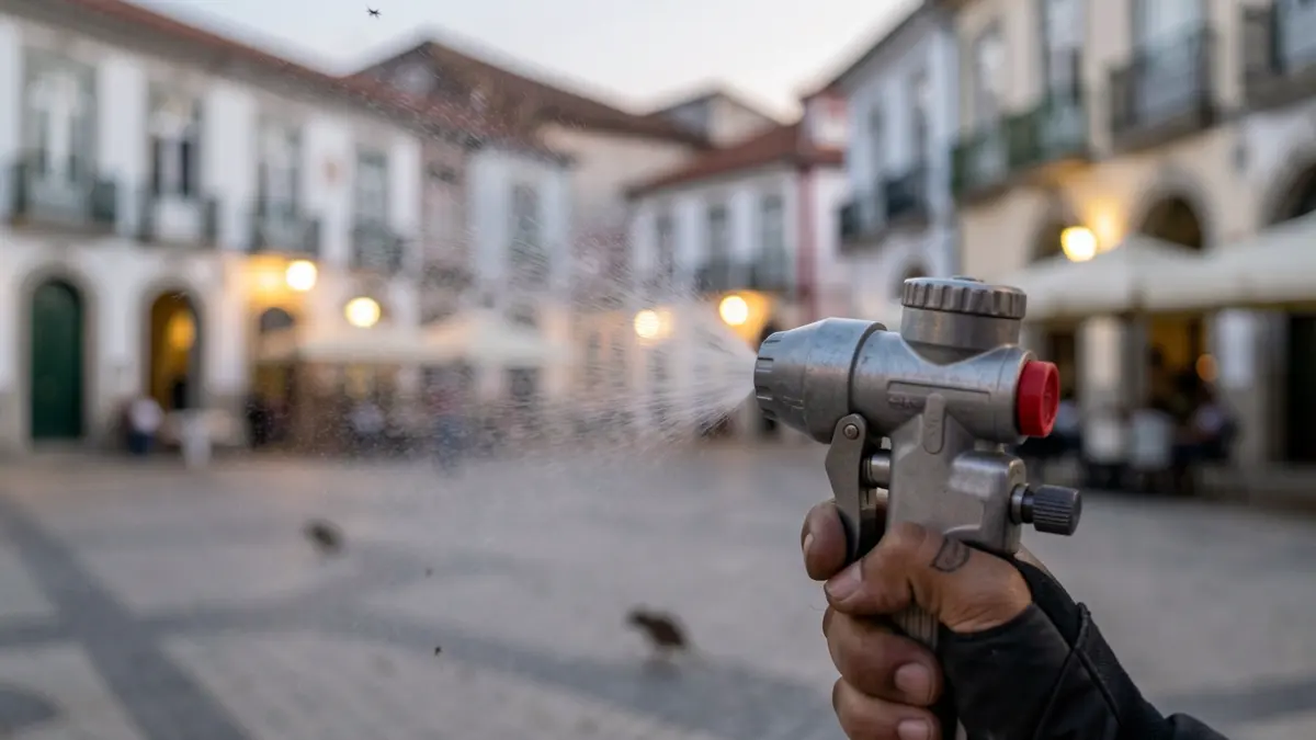 Imagem genérica de uma ação de desbaratização e desratização em Tunes, Portugal.