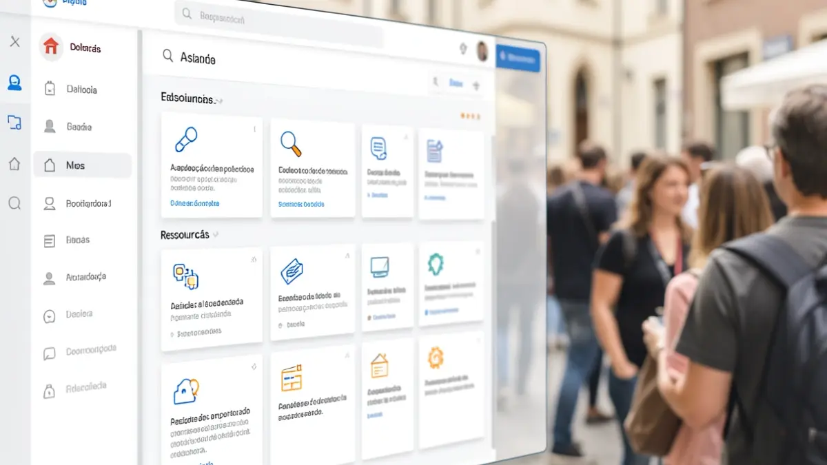 Interface of a digital repository with organized pedagogical resources.