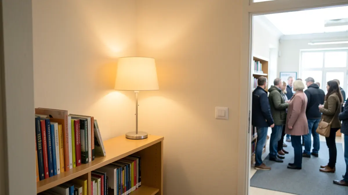 Imagem genérica de um canto de biblioteca acolhedor numa unidade de saúde.