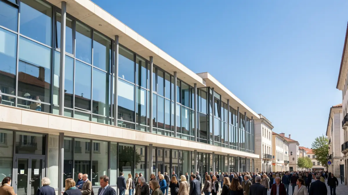 Generic image of a modern university building facade in Portugal.