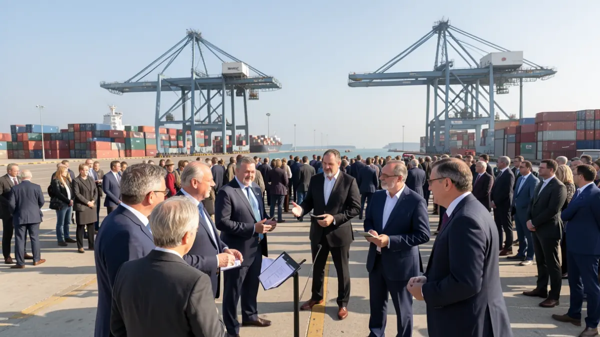 International delegation visits port infrastructure in Sines, Alentejo, as part of energy cooperation.