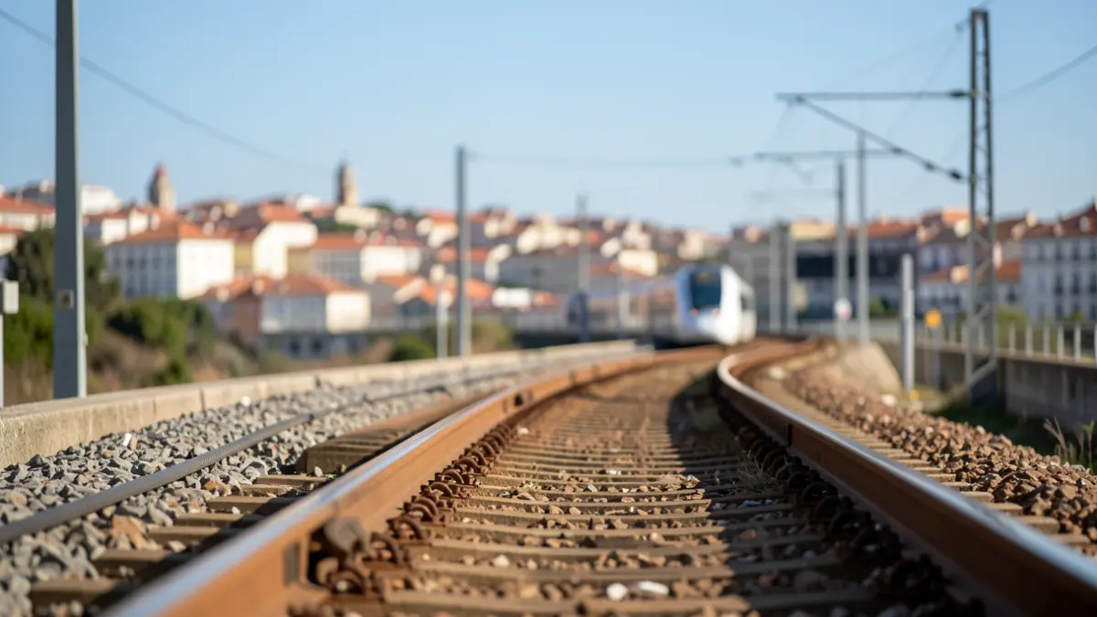 Generic image of a high-speed train line in Portugal.