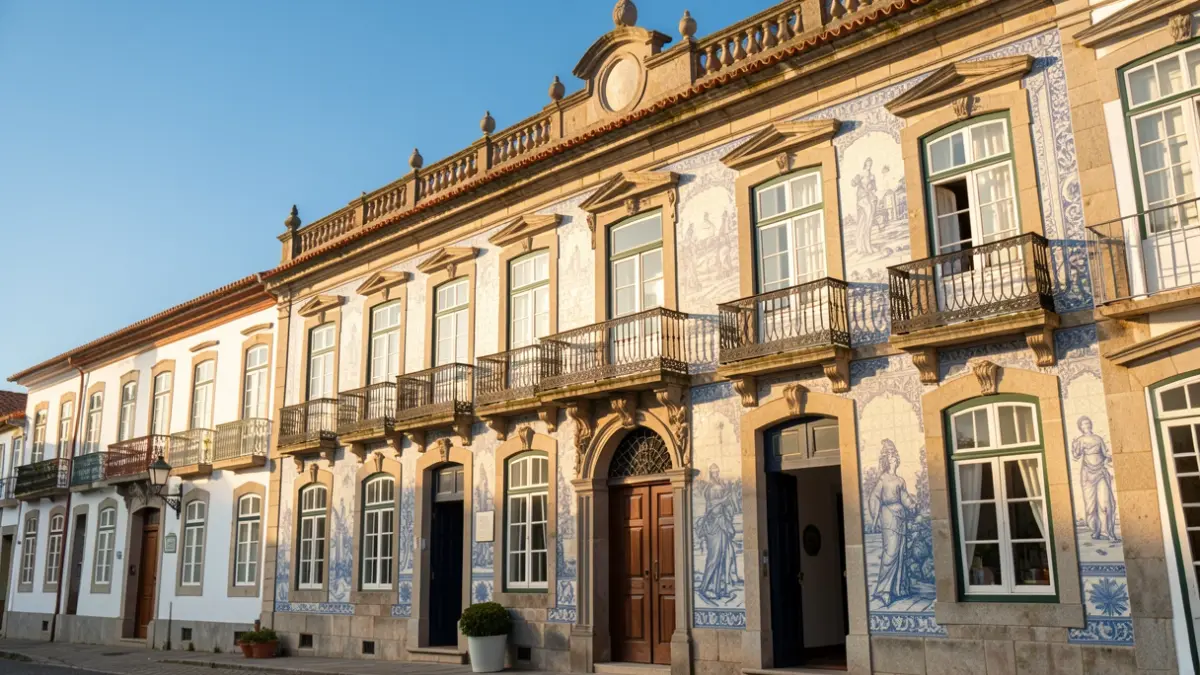 Imagem genérica: com azulejos e varandas tradicionais.