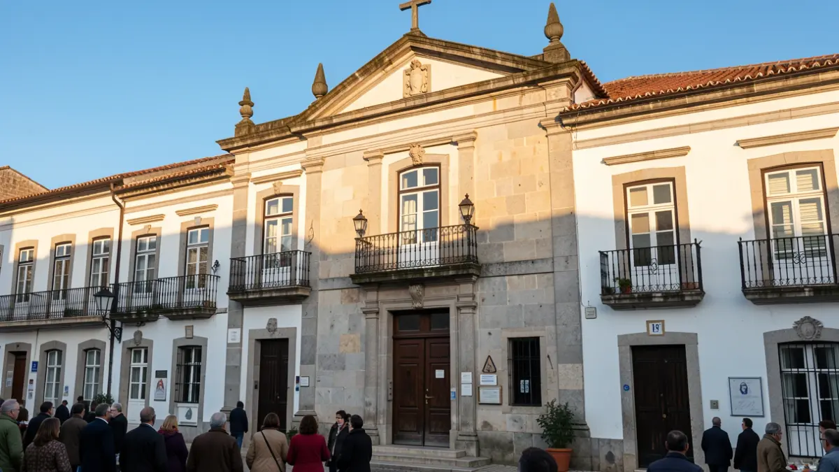 Imagem genérica de uma Câmara Municipal portuguesa com arquitetura tradicional ao sol da tarde.