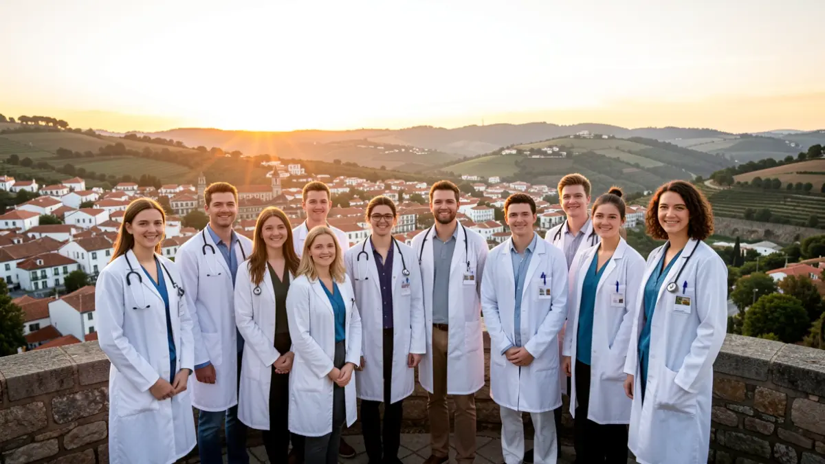 Médicos recién formados visitando el municipio de Avis, en el Alto Alentejo, en una iniciativa para asentar profesionales de la salud en la región.