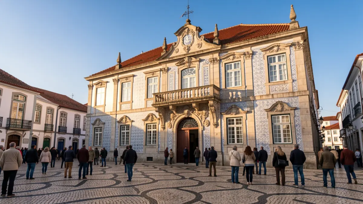 Imagen genérica de un Ayuntamiento portugués con arquitectura tradicional.