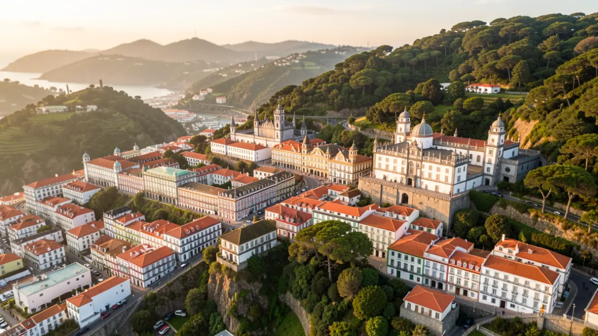 Generic image: portugal, featuring its palaces and green hills in the late afternoon light.