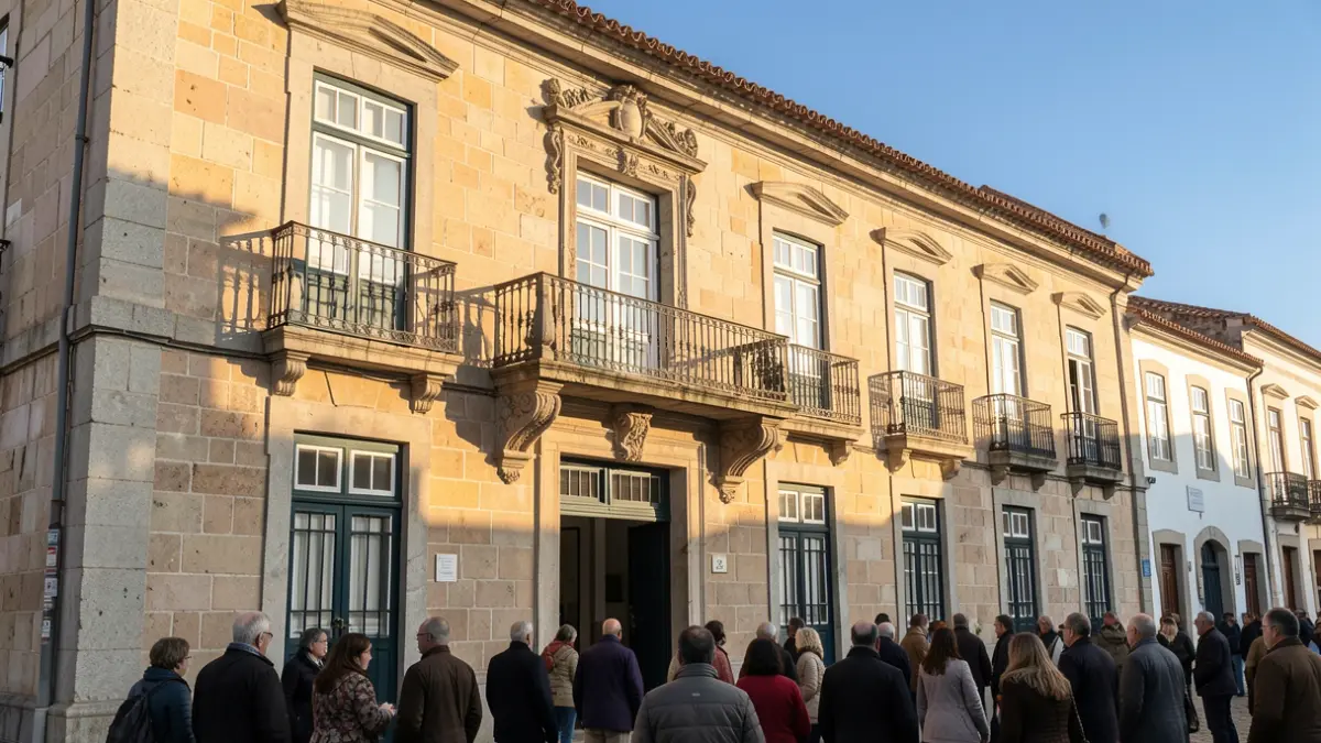 Imagem genérica da fachada de um edifício municipal português com arquitetura tradicional.