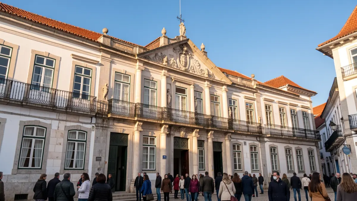 Facade of a municipal building in Viana do Castelo.