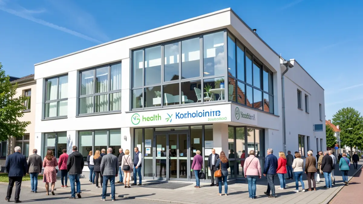 Generic image of a modern health clinic building with clear signage.