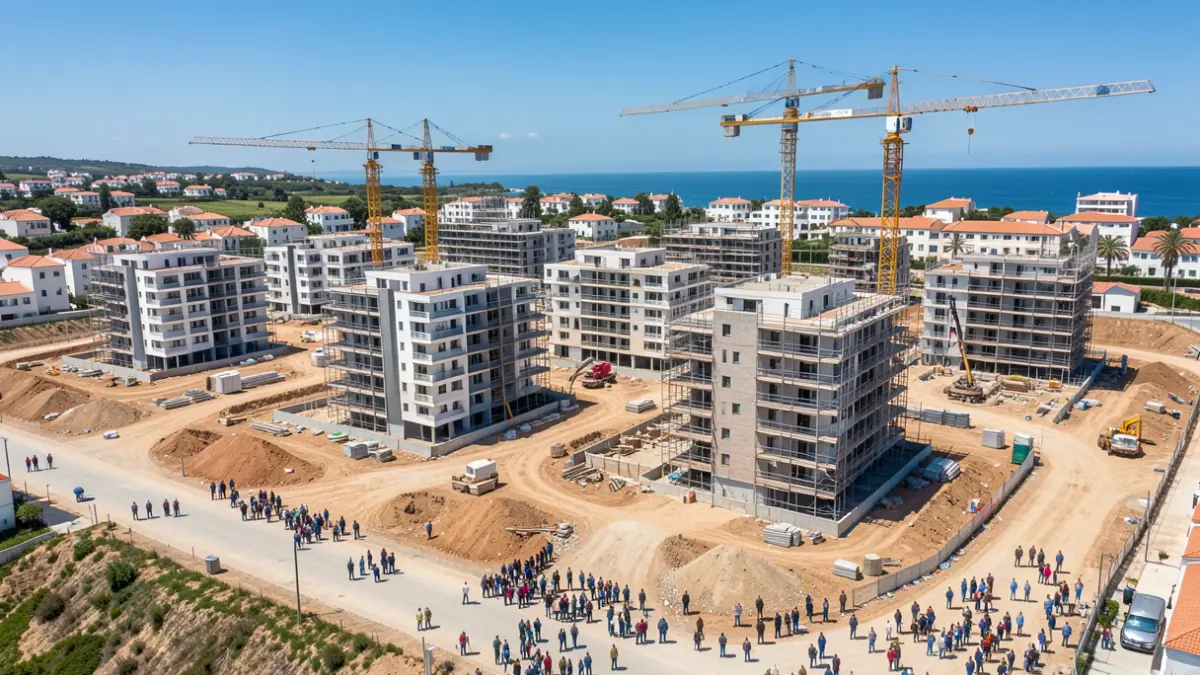 Imagem genérica: portugal, com edifícios em construção.