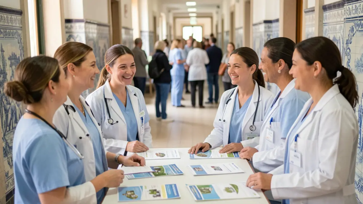 Healthcare professionals in a meeting about Palliative Care.