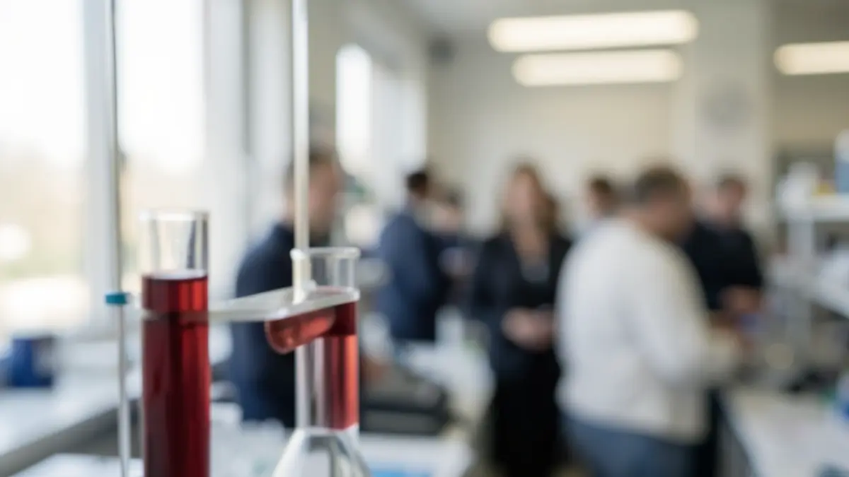 Generic image of a blood sample in a test tube in a laboratory.