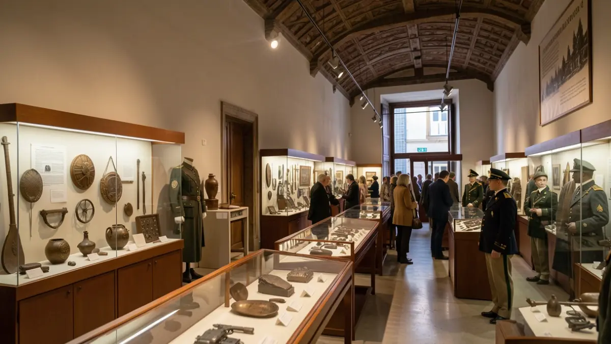 Imagem genérica: com expositores e artefactos históricos.