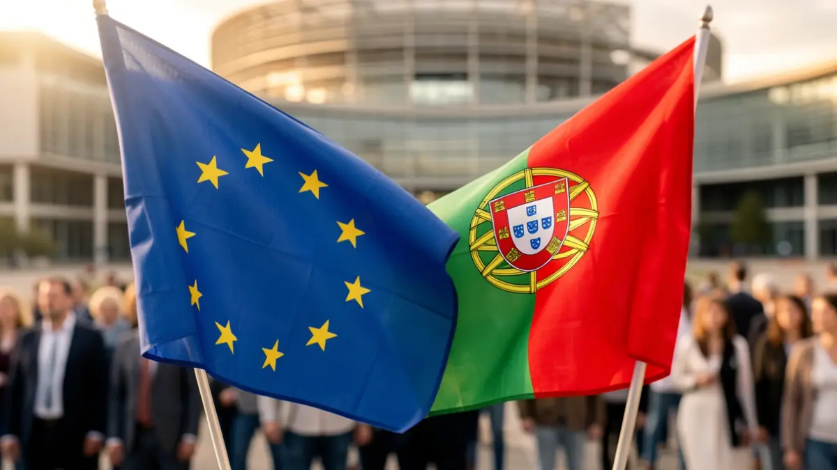 Imagem genérica: com um fundo desfocado do Parlamento Europeu.