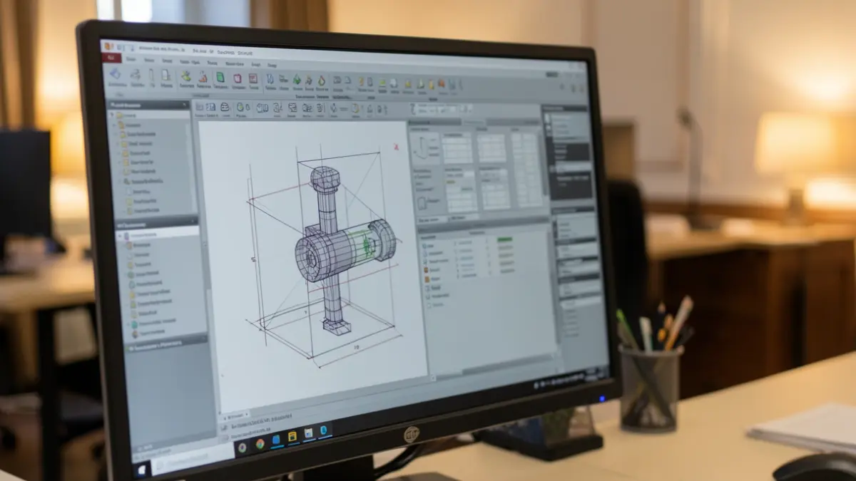Generic image of a computer screen displaying engineering software.