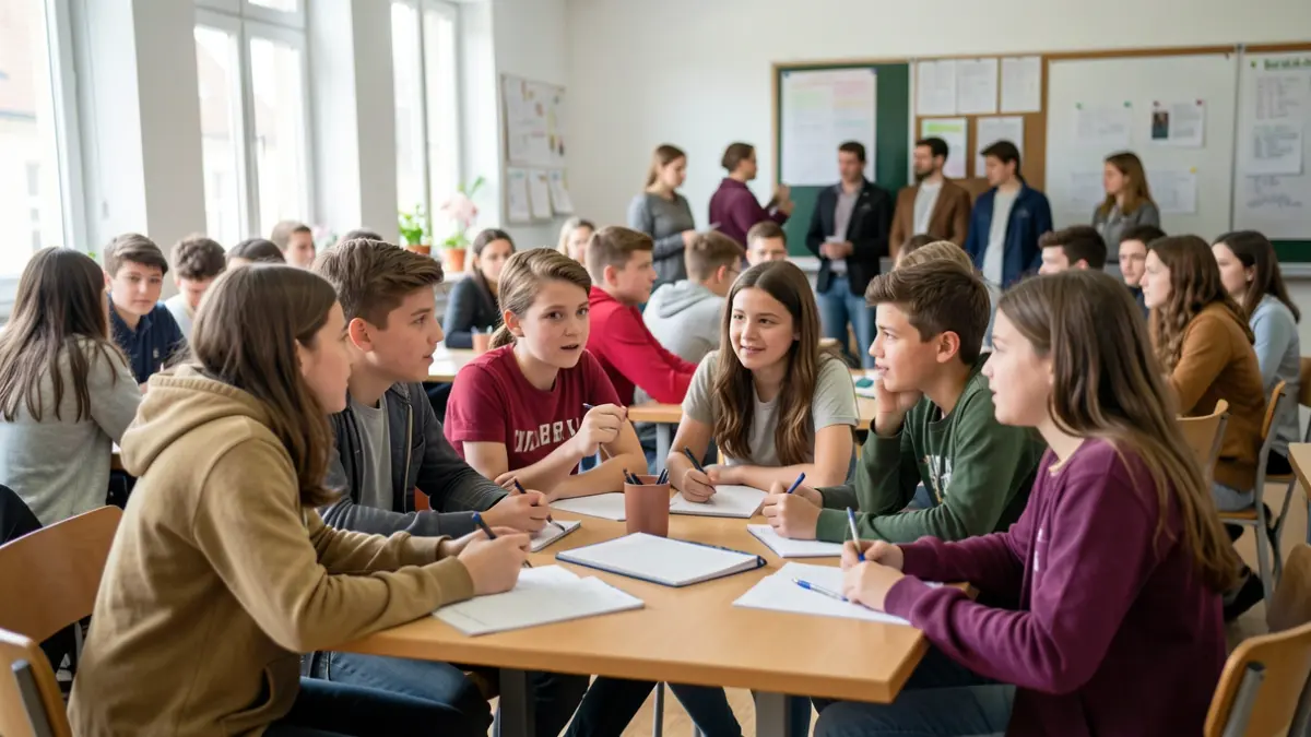 Imagem genérica de jovens estudantes a participar numa atividade em sala de aula.