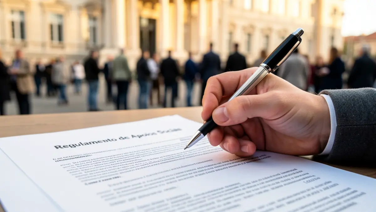 Imagen genérica de una mano sujetando un bolígrafo sobre un documento oficial.