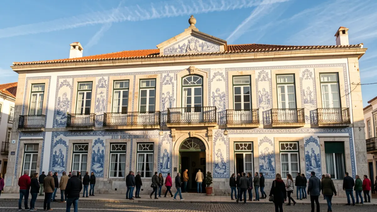 Facade of the Monte Real - Hotel, Termas & Spa in Leiria, Portugal, with afternoon sunlight and tile details.