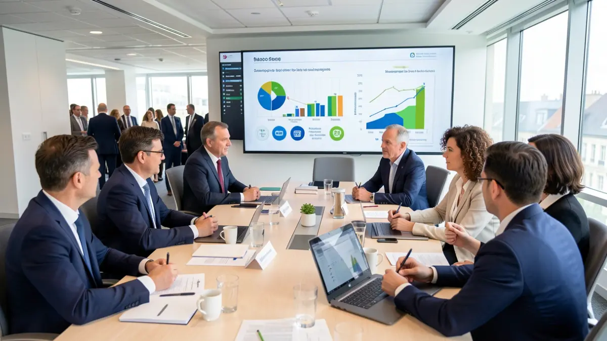 Imagen genérica de una reunión entre una delegación surcoreana y representantes de LIPOR sobre neutralidad de carbono.