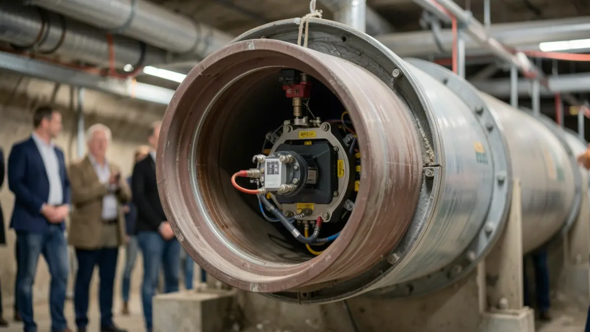 Image of underground pipe rehabilitation equipment without trenching.
