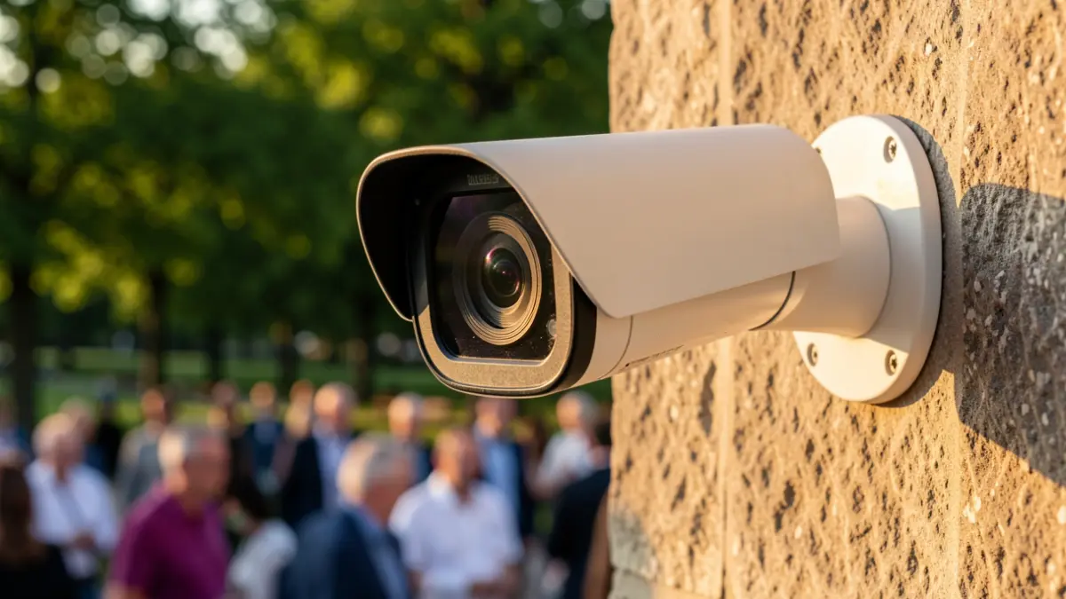 Imagen genérica de una cámara de videovigilancia instalada en un espacio público.