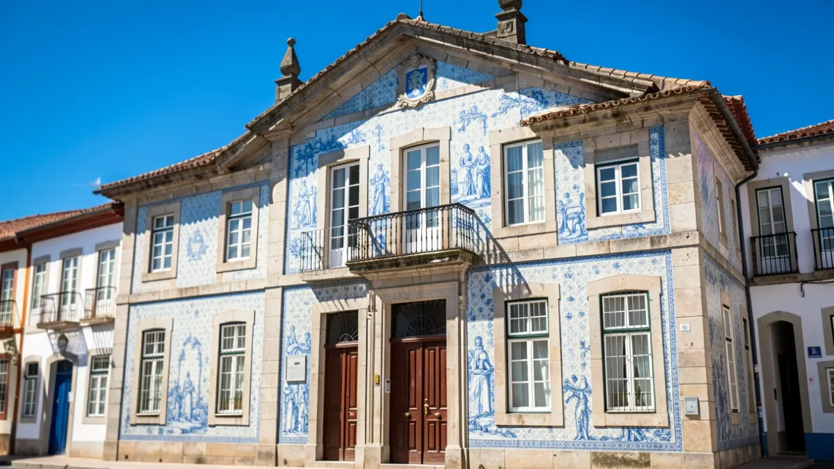 Imagem genérica de um edifício de Câmara Municipal com arquitetura tradicional portuguesa.
