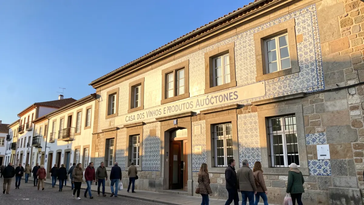 Fachada da Casa dos Vinhos e Produtos Autóctones em Silves, um edifício histórico reabilitado.