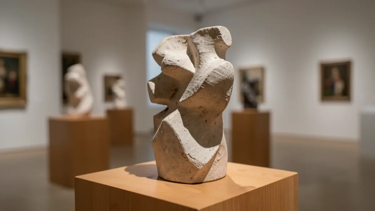 Imagen genérica de una escultura de cerámica en una exposición de arte.