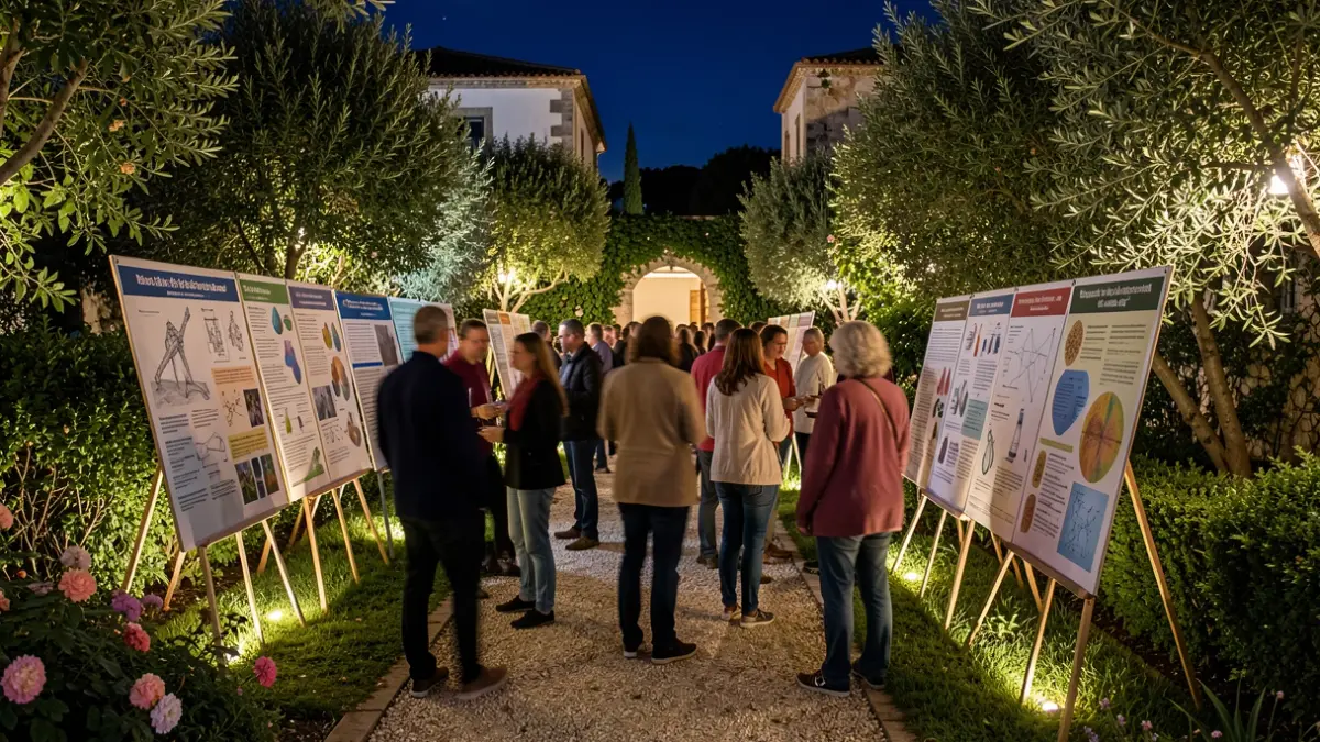 Imagem de uma noite de ciência em Portalegre, com investigadores e público a interagir em ambiente informal.
