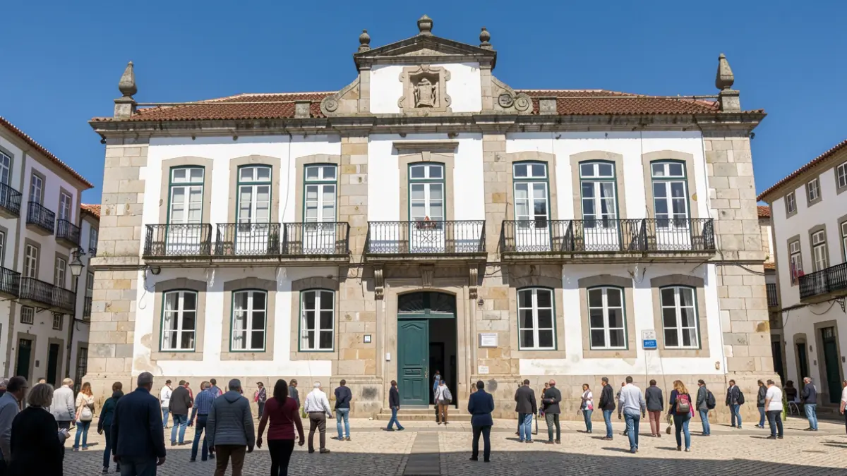 Fachada da Câmara Municipal de Peso da Régua, um edifício municipal português.