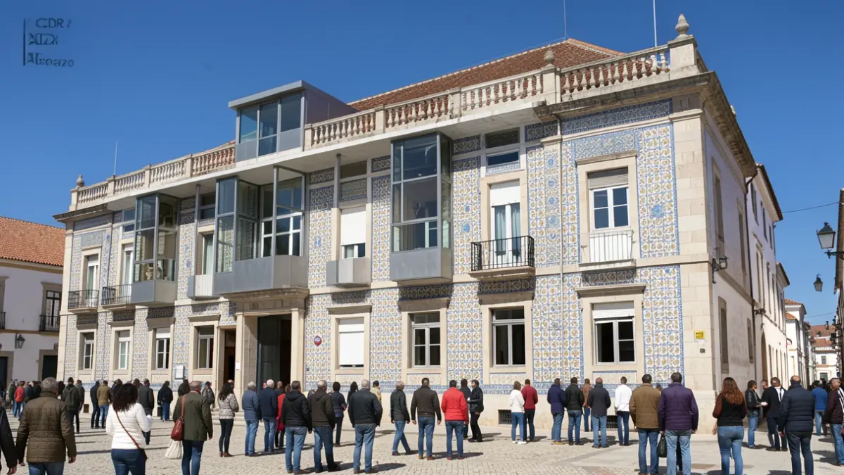 Facade of the CCDR Alentejo building in Évora, Portugal.