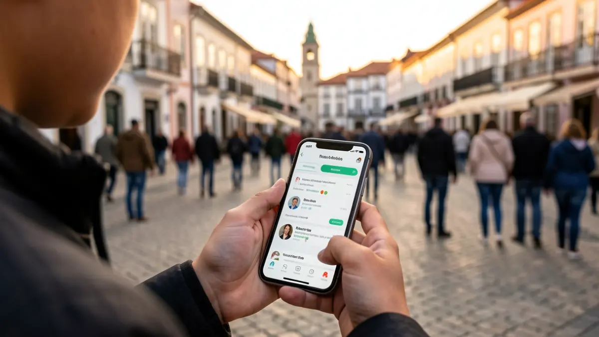 Generic image of a young person using a mobile phone with a mental health app.