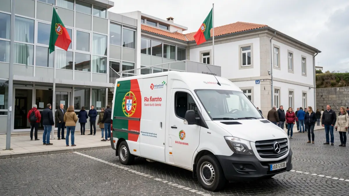 Mobile breast cancer screening unit in Sintra.