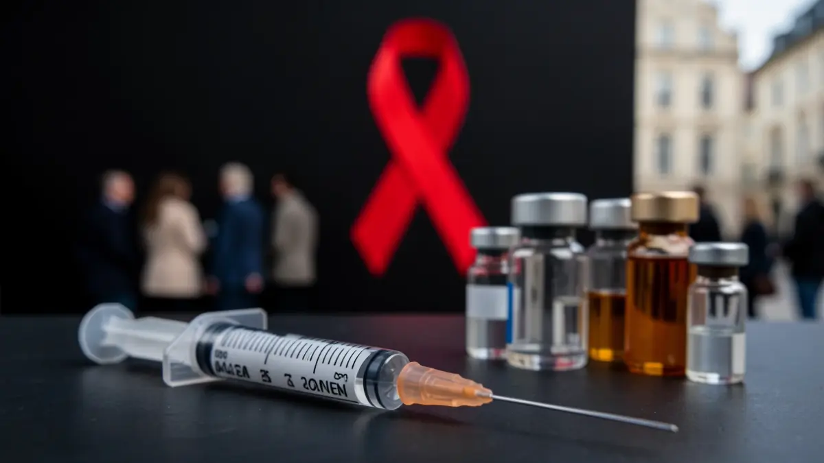 Generic image of a syringe and vials for health testing.