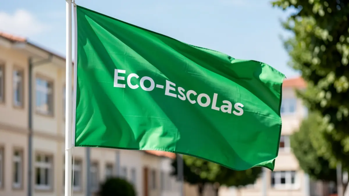 Imagem genérica: com edifícios escolares desfocados ao fundo.