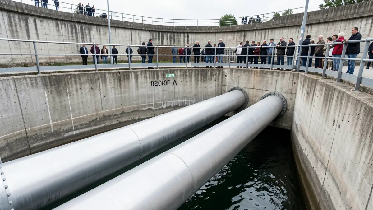 Imagen de depósitos de agua limpios en Mação, Portugal.