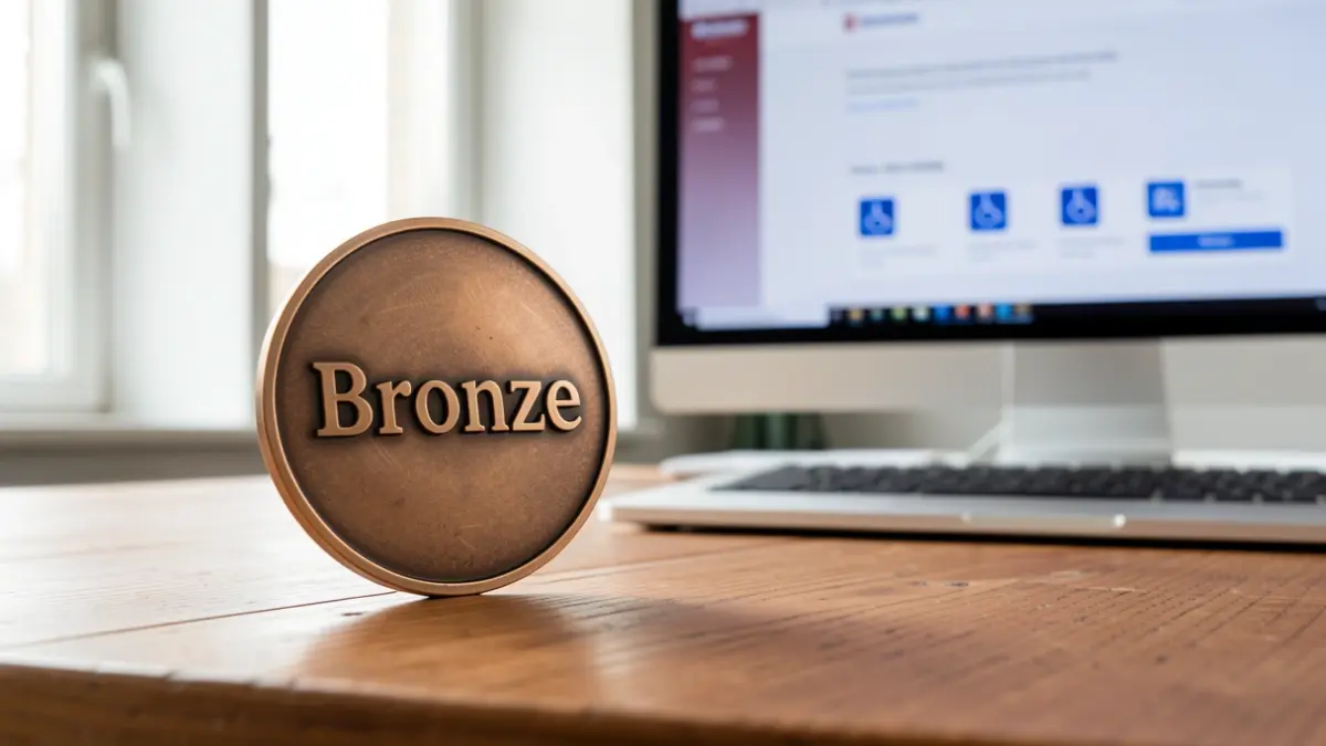 Bronze medal with the usability and accessibility seal.